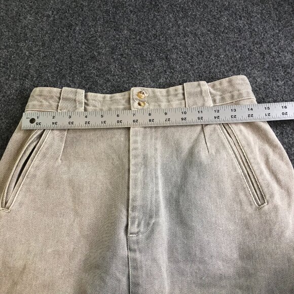 Banana Republic Safari Skirt Womens 12 Gray Vintage 80s 90s Denim - Picture 4 of 10